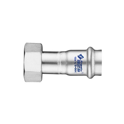 Stainless hlau V Profile Crimp Fittings Union Adapter